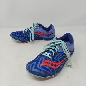 Saucony Havok XC Purple Red Running Sneakers Cleats Athletic S19030 Size 6.5